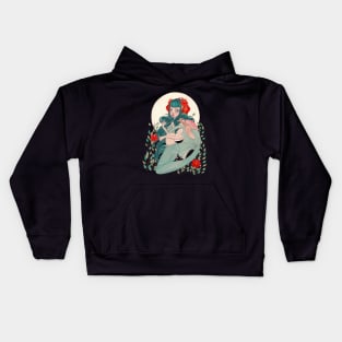 Under the Tahitian Moon Kids Hoodie